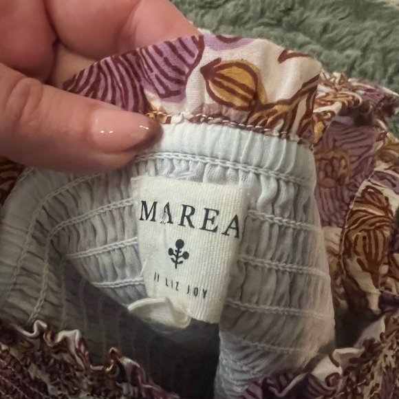 Floral Smocked Maxi Dress in Mauve Pink - Picture 6 of 7